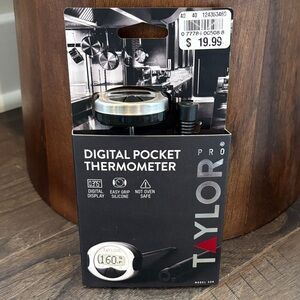 Taylor Digital Display Pocket thermometer,easy, grip silicone,not oven safe
